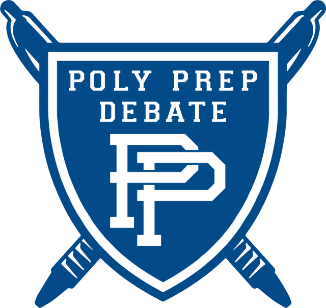 Poly Prep Debate clock tower crest